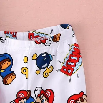 Animacinių filmų Vaikams, Vaikiška Berniukai Super Mario Sleepwear Pižama naktiniai drabužiai Rinkiniai Kūdikių Drabužiai 1-7Y