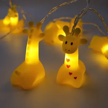 Animacinių filmų Vienaragis Lempos Silikono Gyvūnų Led String Pasakų Šviesos Baterija Kalėdų Kūdikių, Vaikų Kambario Naujųjų Metų Dekoro Dovana