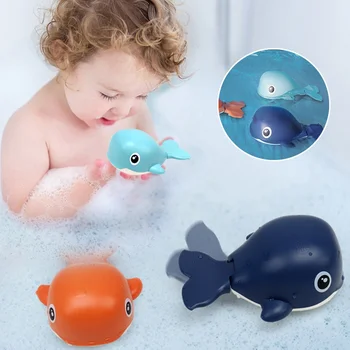 Animacinių filmų Vonios Žaislai Gyvūnams Swan Krabų Varlė Classic Baby Vandens Žaislas Kūdikiams Plaukti Banginis Žaizdos-iki Grandinės Clockwork Žaislai Vaikams