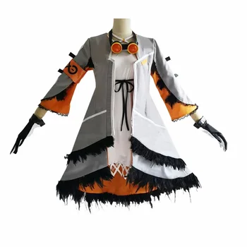 Anime! Arknights Ptilopsis Mūšis Kostiumas Lolita Dress Puikus Vienodas Cosplay Kostiumas Helovinas Apranga Moterims ir perukas Batai