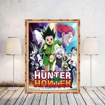 Anime Hunter X Hunter Plakatas ir Spausdina Populiarus Klasikinis Japonų Anime Namų Dekoro Retro Drobė Sienos Menas Nuotraukos Namų Puošybai