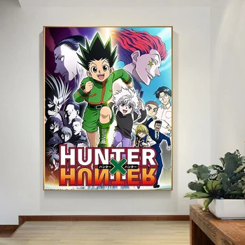 Anime Hunter X Hunter Plakatas ir Spausdina Populiarus Klasikinis Japonų Anime Namų Dekoro Retro Drobė Sienos Menas Nuotraukos Namų Puošybai
