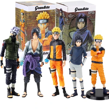 Anime Naruto Duomenys Uzumaki Naruto Uchiha Sasuke Hatake Kakashi Grandista Kolekcines, Modelį, Žaislai