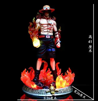 Anime One Piece GK Svajonių Studija Ace 41cm figūrėlių Kolekcija Modelis Žaislai