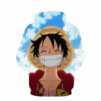 Anime One Piece Hoodies 3D Spausdinimo Puloveris Palaidinukė Beždžionė D Luffy Ace Sabo Kotai Teisės Mūšis Tracksuit Apranga Atsitiktinis viršutinių drabužių siuvimas