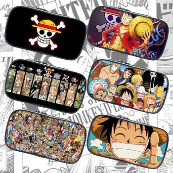 Anime One Piece Luffy Pieštuko Atveju Vaikų Berniukų, Mergaičių Mielas Aukštos Kokybės Vaikai Pieštuku Krepšiai Paaugliams, Lengvas ir Patvarus Pen krepšys