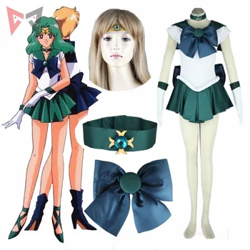 Anime Sailor Moon Sailor Neptune Cosplay Kostiumų užsakymą Michiru Kaioh Suknelė vaikų suaugusiųjų Halloween rinkinys