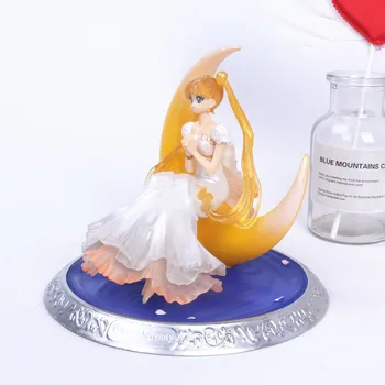 Anime Super Sailor Moon lėlės Usagi Tsukino PVC Veiksmų Skaičius, Sparnai Pyragas Apdaila Kolekcijos Modelis Žaislas, Lėlė T30