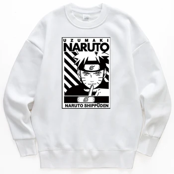 Anime Uzumaki Naruto Shippuden Palaidinės Rudenį Vilnos Hoodie Palaidinukė Šiltas Atsitiktinis Vyrų Drabužių Mados Prekės Ženklo Streetwear