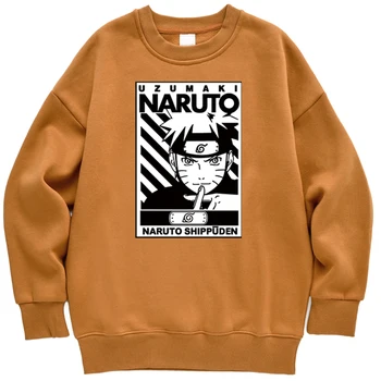 Anime Uzumaki Naruto Shippuden Palaidinės Rudenį Vilnos Hoodie Palaidinukė Šiltas Atsitiktinis Vyrų Drabužių Mados Prekės Ženklo Streetwear