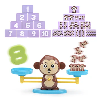 Ankstyvo Mokymosi Balanso Matematikos Rungtynės Žaidimo Lentos Žaislai Monkey Skaitmeninis Balansas Masto Žaislas Švietimo Žaislas, Be To, Atimtis Matematikos Žaislas