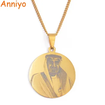 Anniyo Karalius Saudo Arabija Pakabukas Kaklo Aukso Spalvos Nerūdijančio Plieno Etninės Papuošalai #073421
