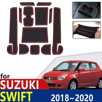 Anti-Slip Gumos Puodelio, Pagalvėlės, Durų Groove Kilimėlis Suzuki Swift 4 ZC33S 2018 2019 2020 Sporto Dzire Priedai kilimėlis telefono