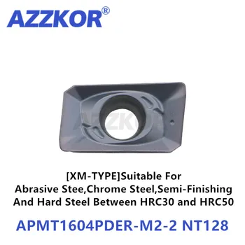 APMT1604PDER-M2-2 NT128 Karbido Įdėklai Pjovimo CNC Frezavimo Endmills Įrankiai Plieno, Metalo Frezavimo AZZKOR Didmeninė Lydinio Įdėklai