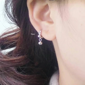 Apskritimas, trikampis, kvadratas ausies žiedas 925 sterlingas sidabro auskarai paprasta ausies kaulų ausies sagtis asmenybės laukinių tendencija berniukas mergaitė ausies jewer