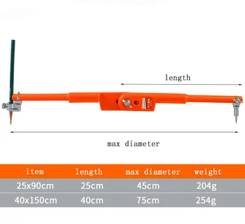 Apskrito Žymėjimo Įrankis Linija įvertinti Atstumą Medienos apdirbimo Compasss Ženklu Scribing Amatų Dizaino Išdėstymo Įrankis 90/150cm Skersmuo