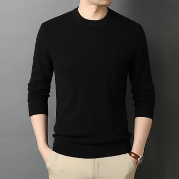 Apvalios kaklo džemperis vyrams, ilgomis rankovėmis megztiniai 2021 nauja Rudens ir žiemos mados dugno marškinėliai jke192
