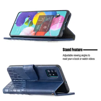 Apversti Piniginės Atveju, Samsung Galaxy A51 A11 A21 A31 A41 A71 A81 A91 A50 A40 A30 A20 A10 Atveju Magnetinio odinis Mobiliojo Telefono krepšys