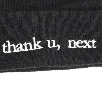 Ariana Grande megzti beanies enbroidery Ačiū U,Šalia beanie kepurė medvilnė mados žiemos skrybėlę vyrams, moterims, Ačiū U,Next