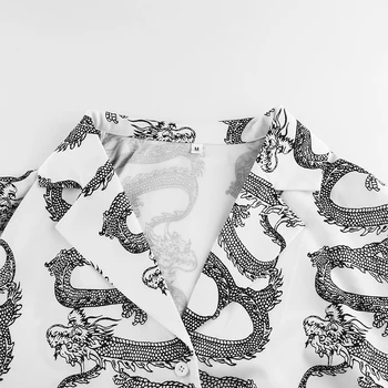 ArtSu Dragon Spausdinti Moterų Tee Marškinėliai Atsitiktinis Palaidų Pagrindinio Ilgai Viršuje Streetwear Vasaros Mados Trumpas Rankovėmis Marškinėliai 2020 TS52524