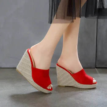 ASUMER 2020 didelis dydis 46 moterys sandalai pulko vientisų spalvų vasaros mados šalis prom laisvalaikio bateliai ponios pleištai platforma basutės