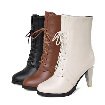 ASUMER didelio dydžio 34-45 mada batai moterims, suapvalinti tne rudens-žiemos batai nėrinių smailiais kulnais ponios prom batai 2020 m.