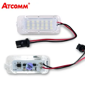 ATcomm 2vnt Klaidų LED Automobilių Licenciją Plokštelės Šviesos 12V 6500K Auto Numerį Lempa Ford Fiesta/Focus 5D/Mondeo
