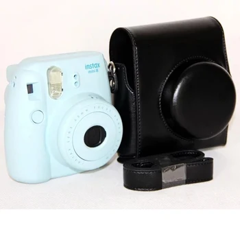 Atlikti PU Odos Krepšys Case Cover & Peties Dirželis Fujifilm Instax Mini Mini 9 8 Mini 8+ Momentinių Film Foto Kamera