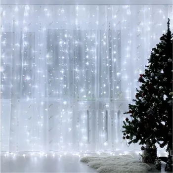 Atmintis 3*2,5 M LED Žiburiai Kalėdų Užuolaidų String Žibintai Pasakų Žibintai Girliandą Namų Vestuvių Šventė Apšvietimo, Sodo Kiemo Puošimas