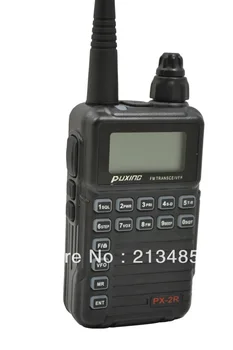 Atnaujinta Versija Puxing PX-2R VHF136-174MHZ TX & RX, + UHF400-470MHz RX FM siųstuvas-imtuvas su Klaviatūra LCD saugumo,viešbutis,kumpis