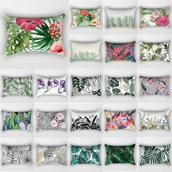 Atogrąžų grožio žiedai augalų pagalvės užvalkalą kelionės miegamasis pagalvę padengti stačiakampio pagalvių užvalkalai miego pagalvių užvalkalai 30*50 cm