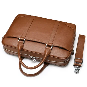 Atsitiktinis vyrų lagaminuose krepšys nešiojamojo kompiuterio verslo portfelis dokumentams nešiojamojo kompiuterio krepšys vyrų odos portfelis derliaus office rankinėje 9879-2