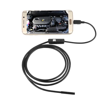 Atsparus vandeniui 7mm USB Endoskopą kabelis, vamzdynų Kamera Endoskopinė Lankstus 6 LED Tikrinimo Automobilių detektorius Endoskopą, skirta 