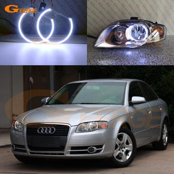 Audi A4, S4, RS4 B7 2004 M. 2005 M. 2006 m. 2007 m. 2008 m. 2009 Puikios Dienos Šviesos Itin šviesus COB led angel eyes DRL halo žiedas