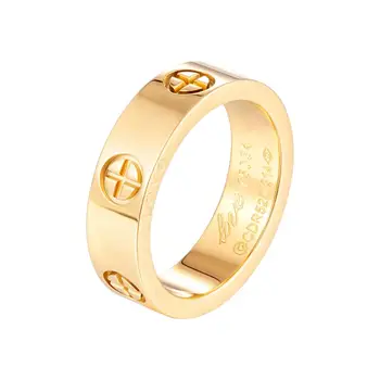 Aukso / Rose Gold / Plieno Graviruotas Ratas Kryžiaus Žiedas Moterims Nerūdijančio Plieno Juosta Piršto Žiedą, Moterims, Papuošalai, Vestuvių Dovanos