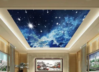 Aukštos kokybės 22d Mėlynas Dangus, Modernūs, Prabangūs Namų Puošybai Kambarį Miegamojo Tapetai KTV Tapetų Klijai Papel Pintado