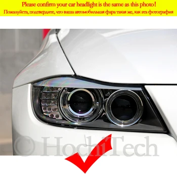 Aukštos Kokybės CCFL Angel Eyes Komplektas Šiltai Balta Halo Žiedas, Skirtas BMW 3 Serija E90 E91 IGS 2009-2012 Ksenoniniai žibintai Demonas Akis