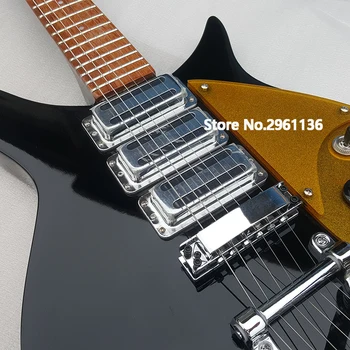 Aukštos kokybės elektrinė gitara, Ricken 325 elektrinė gitara,Backer 34 cm, aukso pick guard, nemokamas pristatymas