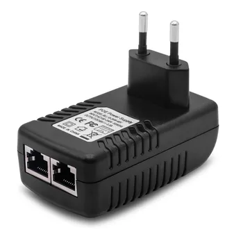 Aukštos Kokybės Ethernet POE Injector 802.3 af Maitinimo adapteris IP Kamera JAV, ES, UK, AS Plug DC48V 0.5 Suderinamą su IEEE802.3af