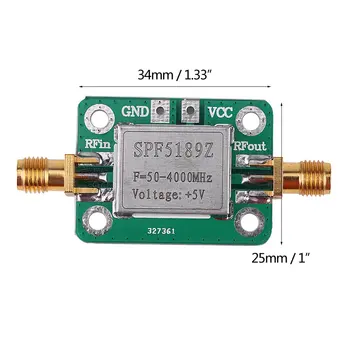 Aukštos Kokybės LNA 50-4000 MHz RF Žemas Triukšmo Stiprintuvo Signalo Imtuvas SPF5189 NF = 0.6 dB inm