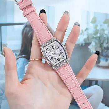 Aukštos Kokybės Mados Visiškai Naujas Diamond Moterų Laikrodžiai Su Kalnų Krištolas Laikrodis Moterims, Dovanų Top Brand Prabangos Žiūrėti Moterims