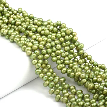 Aukštos Kokybės Natūralių Gėlavandenių Perlų ne didesnis kaip 36 cm Ryžių formos Punch Prarasti Karoliukai Papuošalai Priėmimo 
