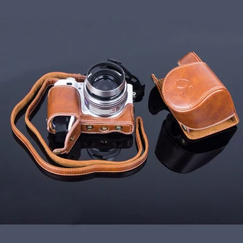 Aukštos kokybės PU odos Fotoaparato Krepšys Case Cover Dėklas Sony A6000 ILCE6000 A6300 ILCE-6300 NEX-6 16-50mm Su Baterija Atidarymas