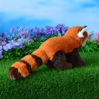 Aukštos Kokybės Realaus Gyvenimo, Raudona Panda Pliušiniai Žaislai Iškamša Žaislas, Minkšti, Tikroviški Mažiau Panda Lėlės, Žaislai Vaikams