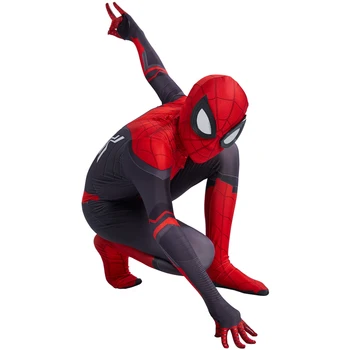 Aukštos Kokybės Voras Kostiumas Fancy Dress Suaugusiųjų Vaiko Vyras Helovinas Kostiumas Raudona Juoda Spiderboy Spandex 3D Cosplay Apranga D39A65