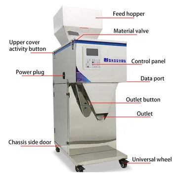 Automatinio Svėrimo Pilstymo Miltelių, Granulių Fasavimo Mašinos 999G Protingas Pakavimo Kiekybiniai Arbatos Sėklų Požeminės Sandarinimo