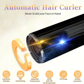 Automatinis Hair Curler Auto Keramikos Belaidžio Garbanoti Geležies Plaukų Dvejoti Žnyplės Paplūdimys Bangos Garbanoti Geležies Lazdelė Oro Curler USB Belaidžius