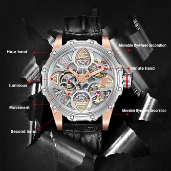Automatinis Mechaninis laikrodis Mens Watches Top Brand Prabanga, Nerūdijančio Plieno, Safyro Kristalų Dizaineris Žiūrėti reojes de hombre, 2020 m.