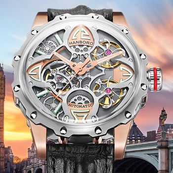 Automatinis Mechaninis laikrodis Mens Watches Top Brand Prabanga, Nerūdijančio Plieno, Safyro Kristalų Dizaineris Žiūrėti reojes de hombre, 2020 m.