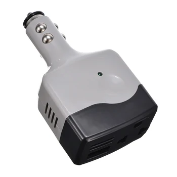 Automobilinio Įkroviklio Galios Keitiklis, Konverteris Universalus Įkrovimo Greitas USB Lizdas DC 12V 24V į 220V AC